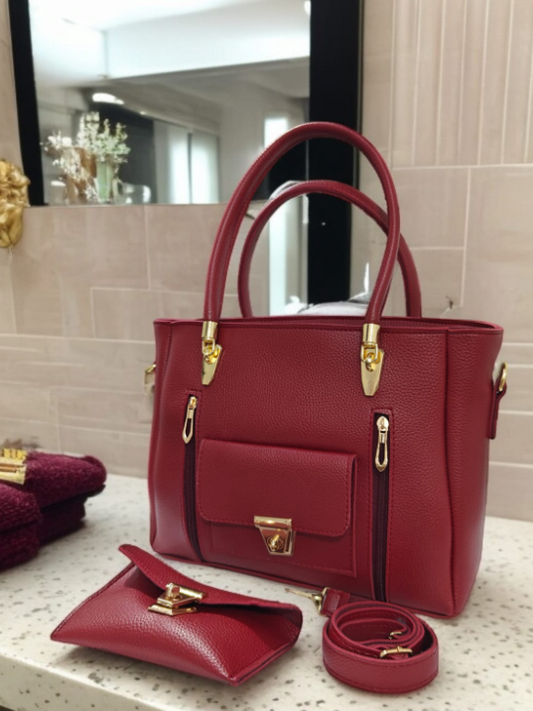 Divine double zipper 2 piece Handbag