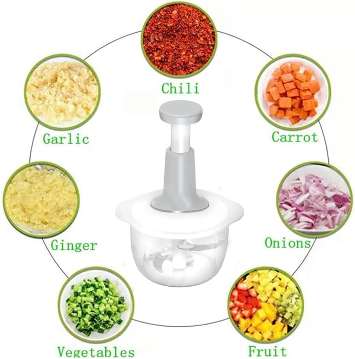 2000 ml Multifunctional Vegetable Chopper 9 in 1 Hand Push Chopper