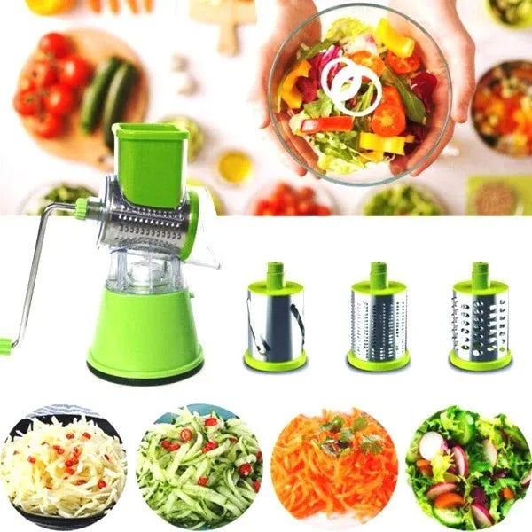 3-in-1 Vegetable Cutter Multifunctional Drum Slicer & Cheese Grater