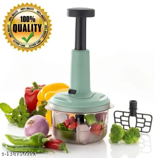 2000 ml Multifunctional Vegetable Chopper 9 in 1 Hand Push Chopper